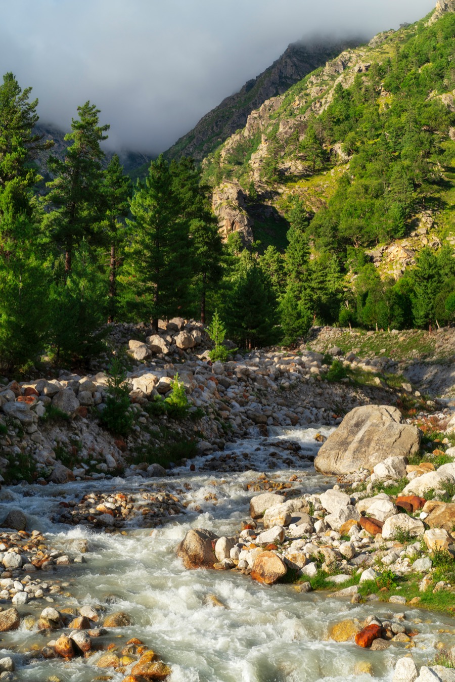 Spiti River flowing through the dramatic high-altitude desert valley